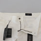 Elegant White Cotton Elastane Jeans