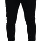 Sleek Black Cotton Jogger Pants