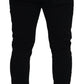 Sleek Black Cotton Jogger Pants