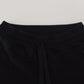 Sleek Black Cotton Jogger Pants