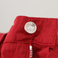 Elegant Skinny Red Denim Jeans