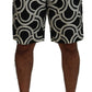 Chic Black and White Linen Shorts