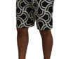 Chic Black and White Linen Shorts