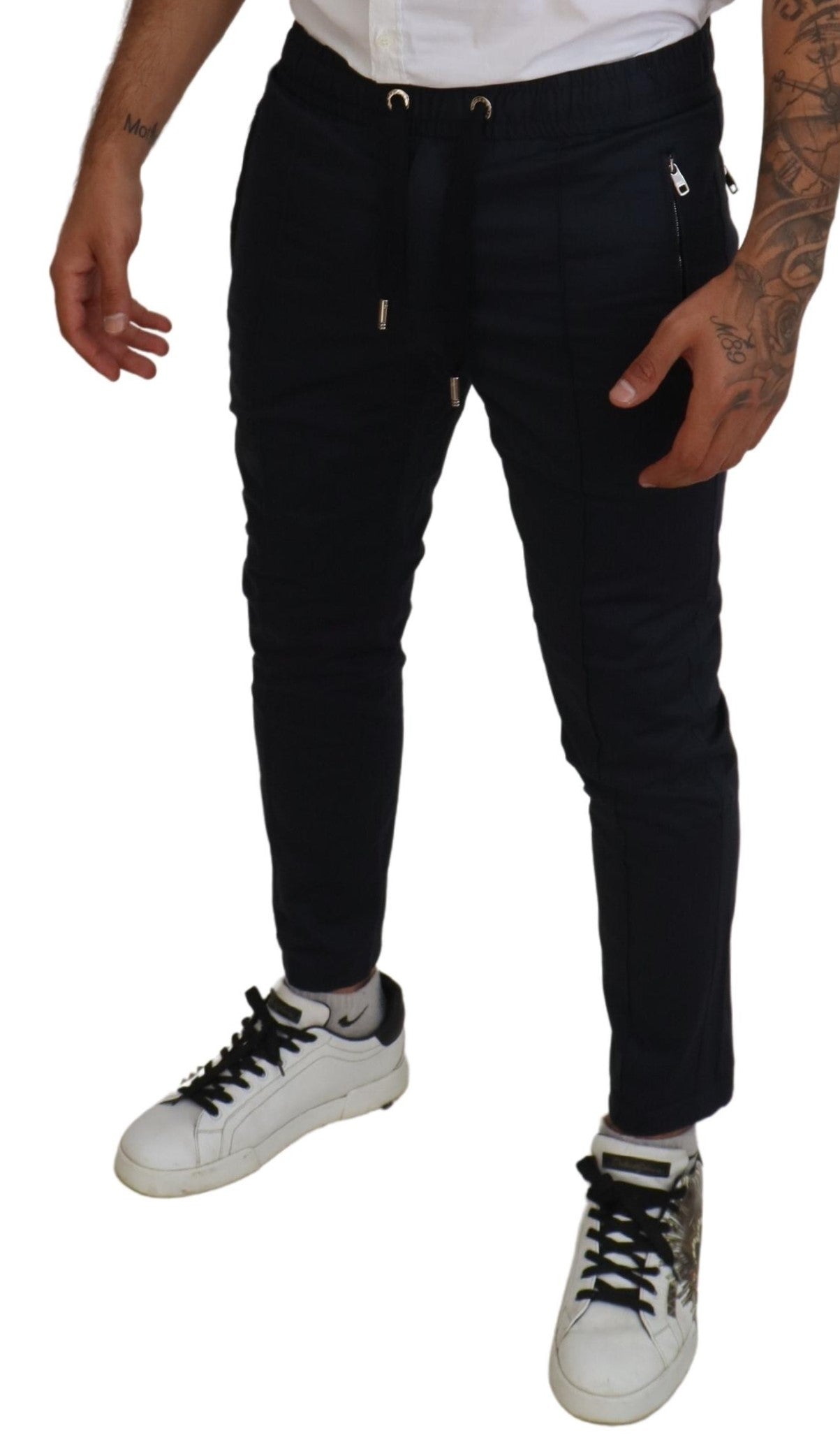 Elegant Dark Blue Jogger Pants