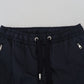 Elegant Dark Blue Jogger Pants