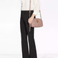 Beige Chevron Quilted Shoulder Bag
