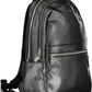 Black Polyethylene Men Backpack