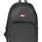 Black Polyester Men Backpack