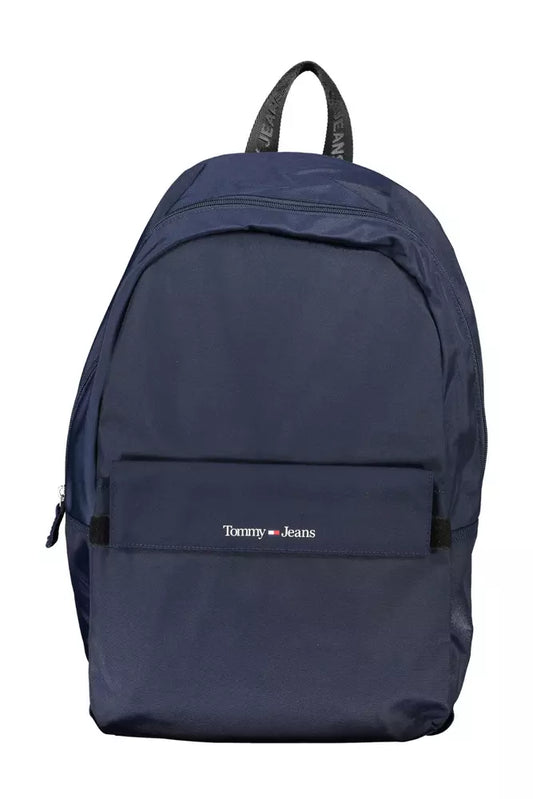 Blue Polyester Men Backpack