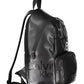 Black Polyethylene Men Backpack