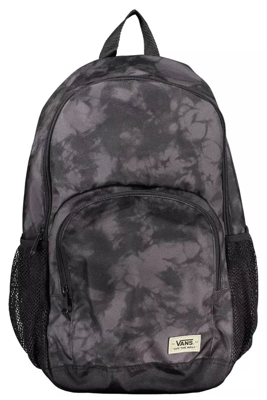 Black Polyester Men Backpack