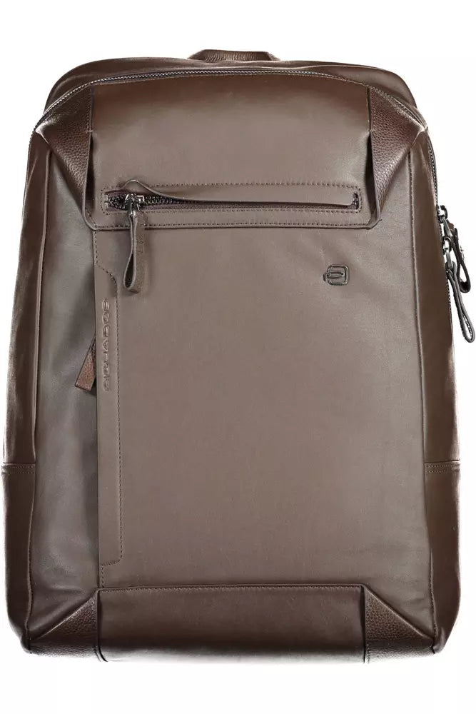 Brown Leather Men Backpack