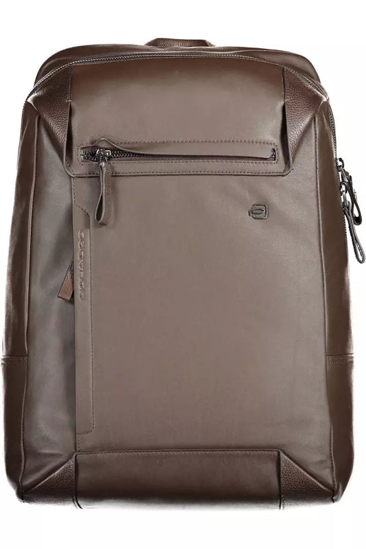 Brown Leather Men Backpack