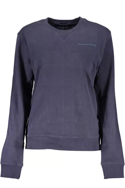 Blue Cotton Women Sweater
