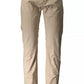 Beige Cotton Men Trouser