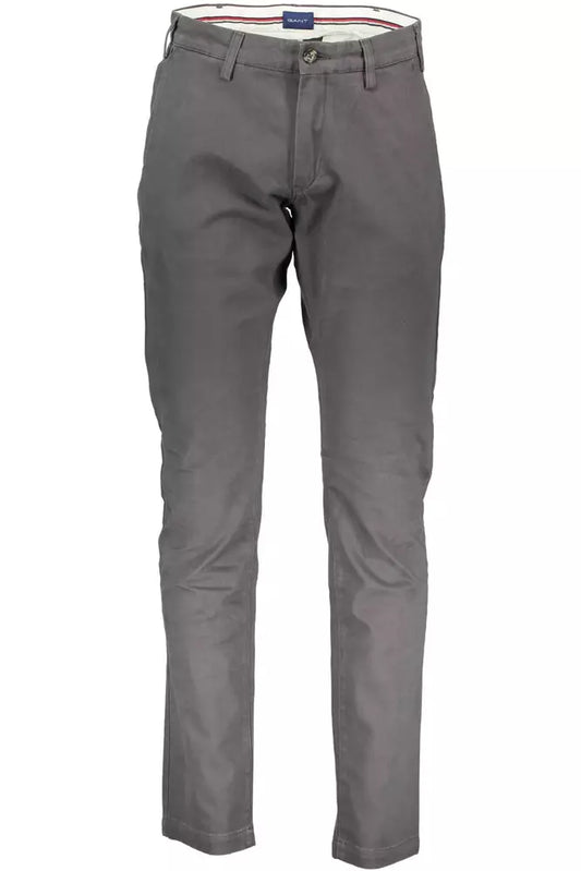 Gray Cotton Men Trouser
