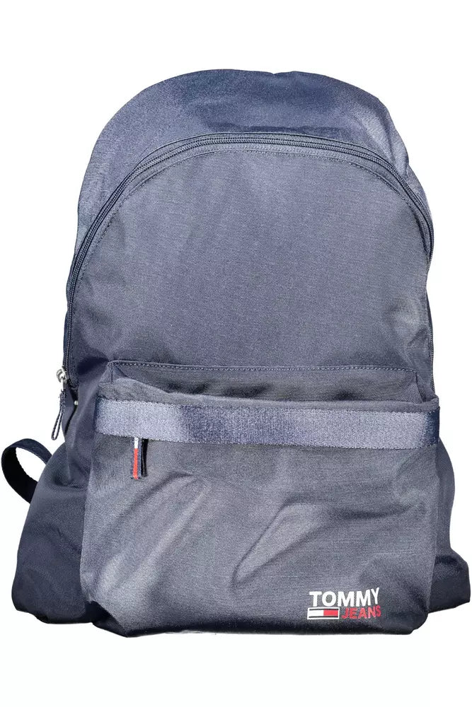 Blue Polyester Men Backpack