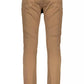 Brown Cotton Men Trouser