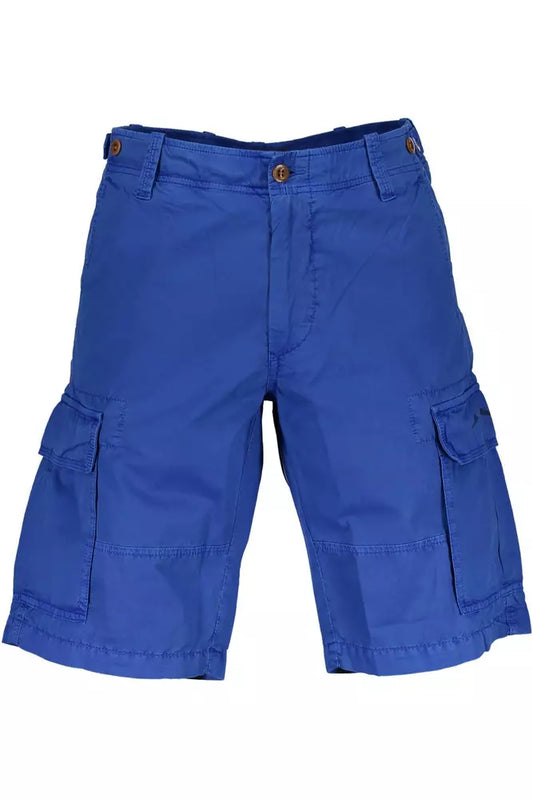 Blue Cotton Men Pants