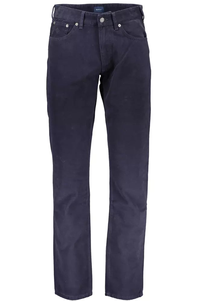 Blue Cotton Men's Pant