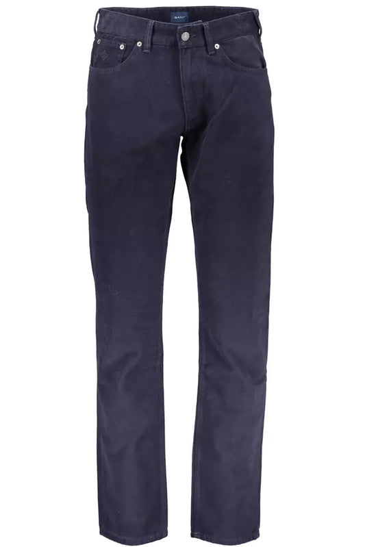 Blue Cotton Men's Pant