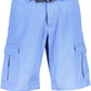 Light Blue Cotton Men Pant