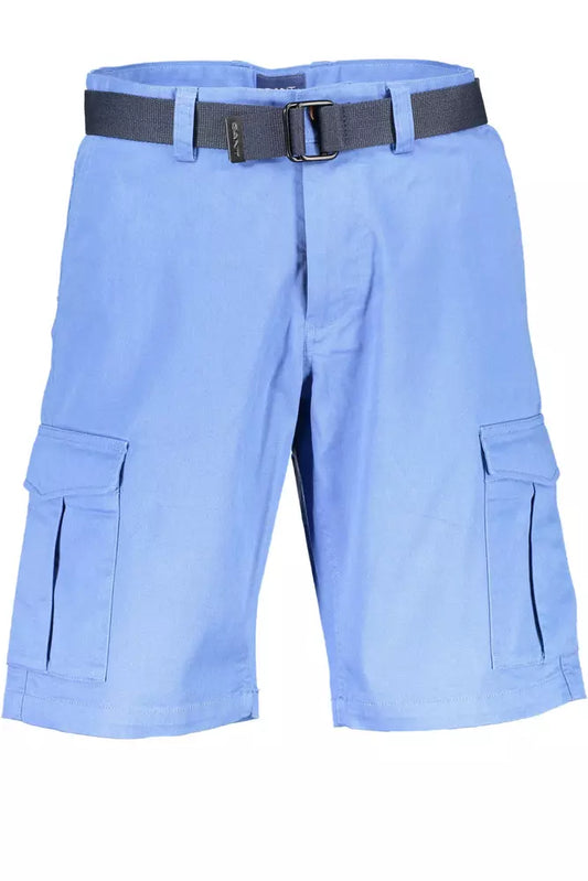 Light Blue Cotton Men Pant