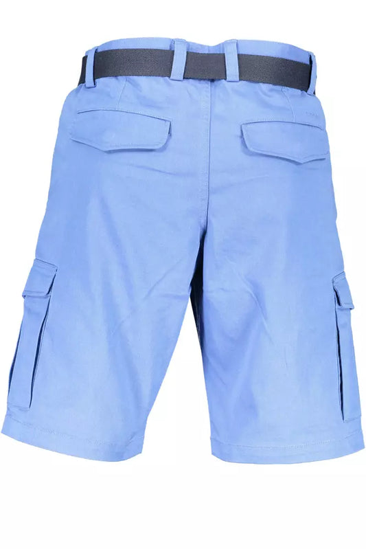 Light Blue Cotton Men Pant