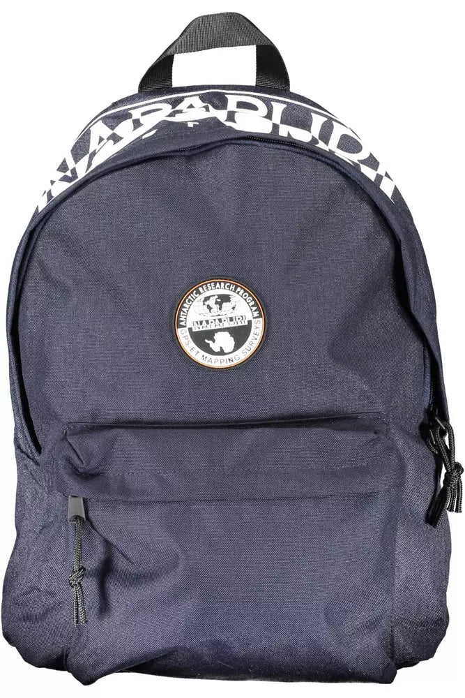 Blue Polyester Men Backpack