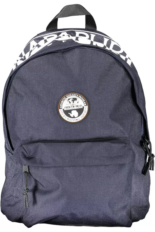Blue Polyester Men Backpack