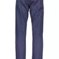 Blue Cotton Men Trouser