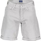 Gray Cotton Men Bermuda