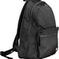 Black Polyester Men Backpack