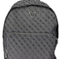Black Polyester Men Backpack