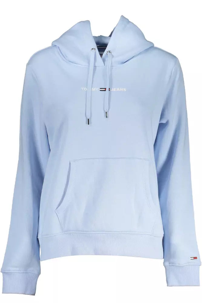 Light Blue Cotton Women Sweater