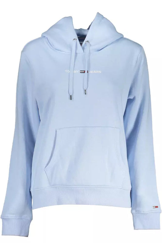 Light Blue Cotton Women Sweater