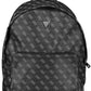 Black Polyethylene Men Backpack