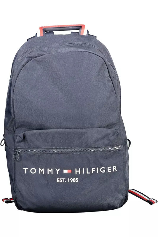 Blue Polyester Men Backpack