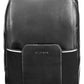 Black Polyester Men Backpack
