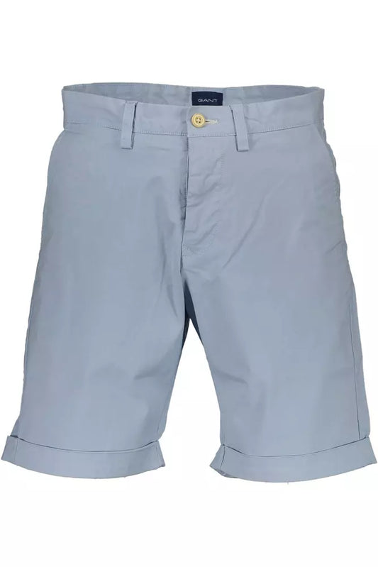 Light Blue Cotton Mens Bermuda Pants