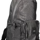 Black Polyester Men Backpack