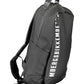 Black Polyethylene Men Backpack