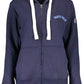 Blue Cotton Women Sweater