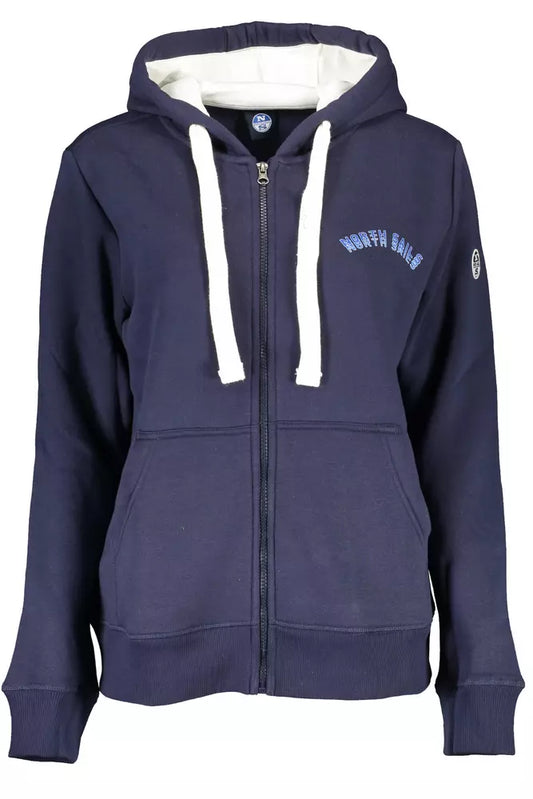 Blue Cotton Women Sweater
