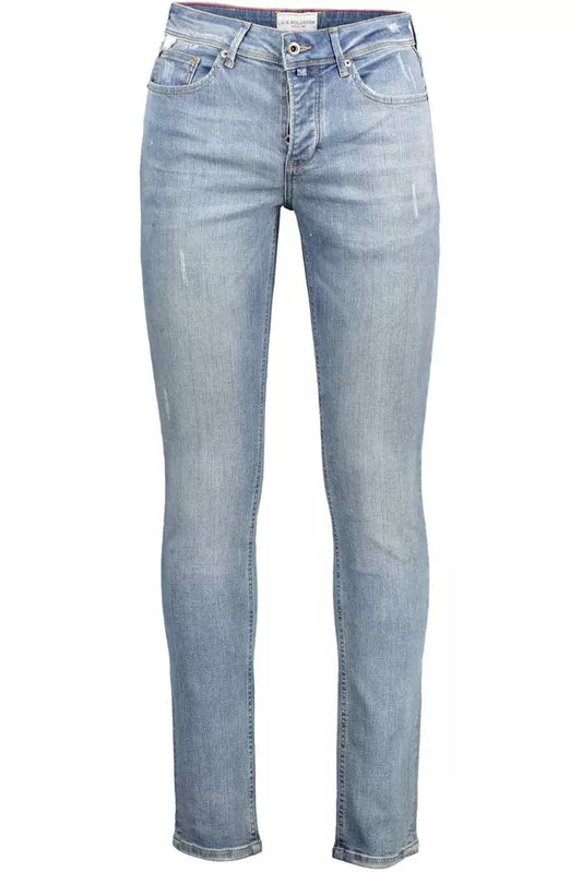 Light Blue Cotton Men Jeans