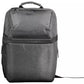 Black Polyester Men Backpack