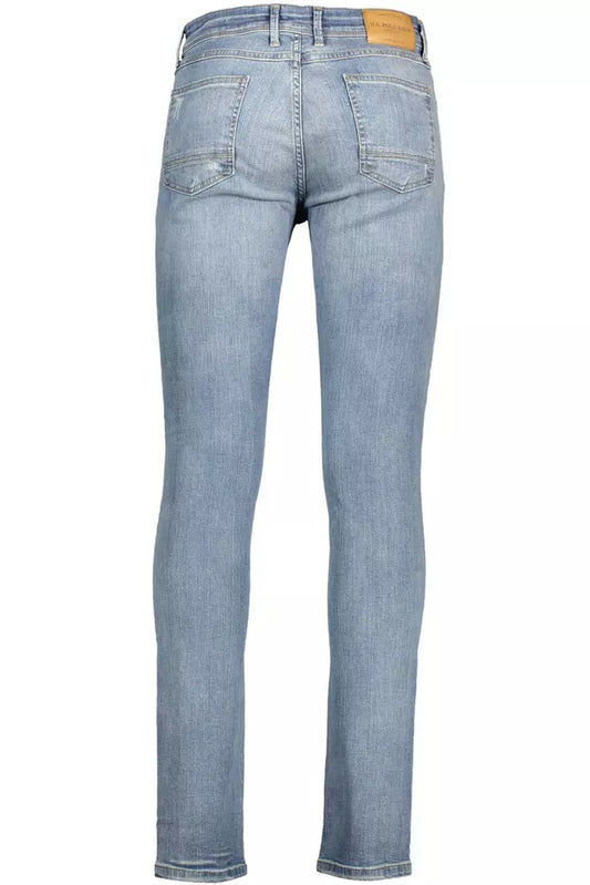 Light Blue Cotton Men Jeans
