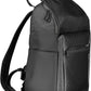 Black Polyester Men Backpack