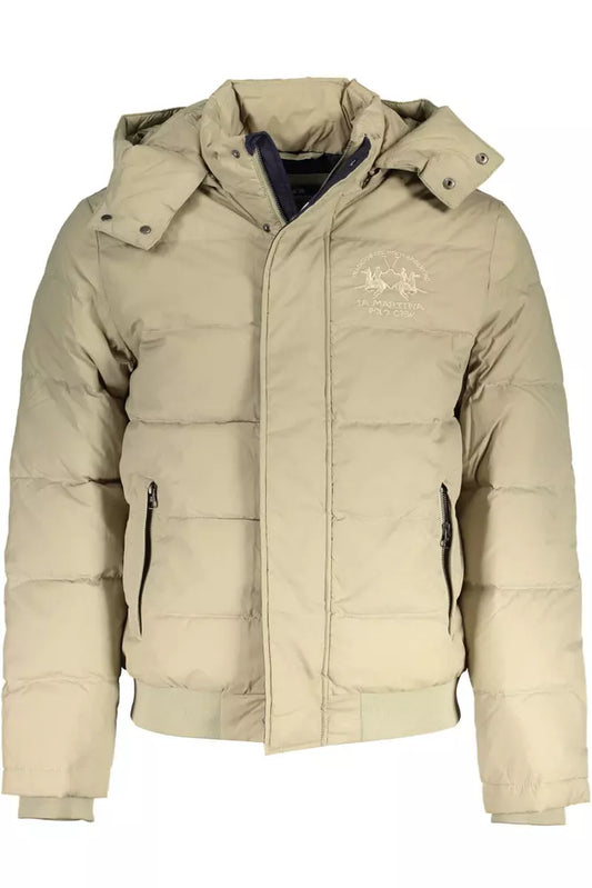 Beige Polyamide Men Jacket