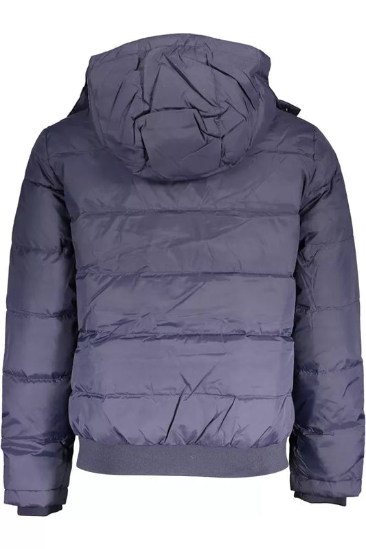 Blue Polyamide Men Jacket